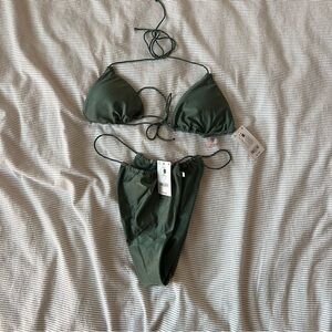 Ardene Dark Green Bikini Set